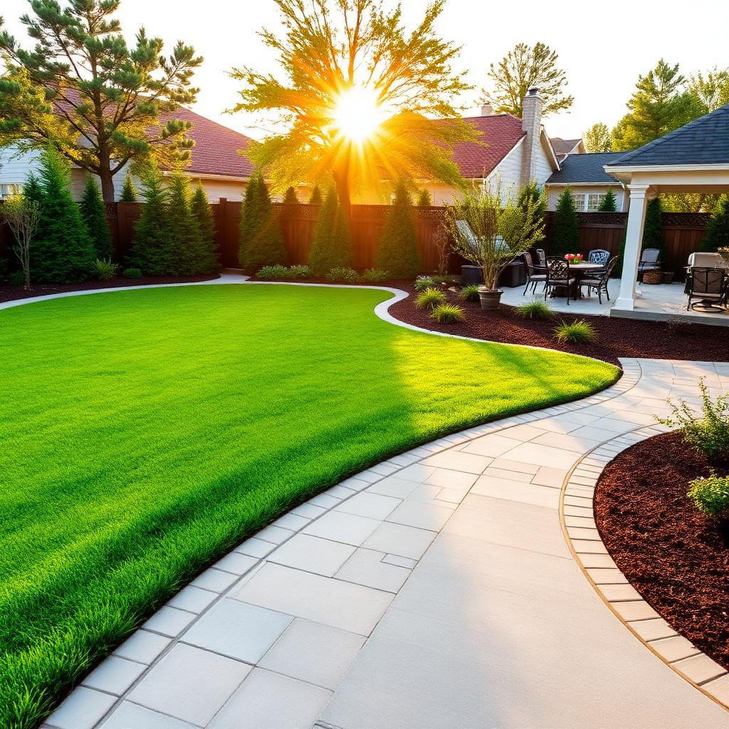 Manicured lawn and landscape by Signature Lawn and Landscapes